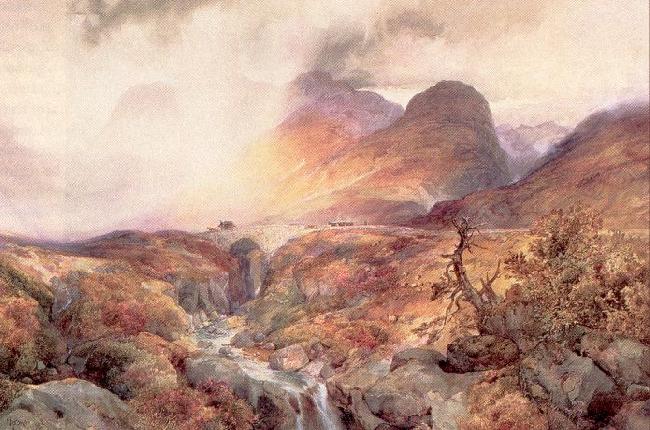 Moran, Thomas Pass at Glencoe, Scotland Spain oil painting art
